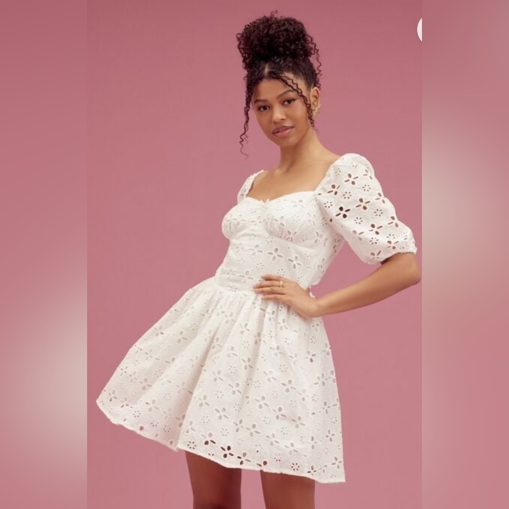 White mini dress